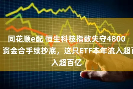 同花顺e配 恒生科技指数失守4800点，资金合手续抄底，这只ETF本年流入超百亿