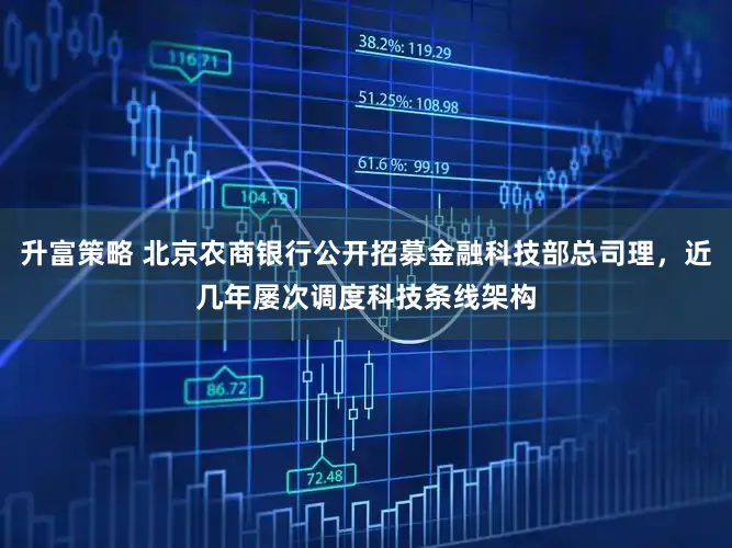 升富策略 北京农商银行公开招募金融科技部总司理，近几年屡次调度科技条线架构
