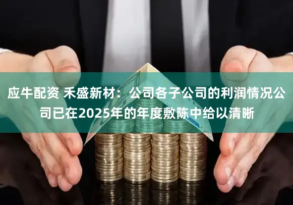 应牛配资 禾盛新材:公司各子公司的利润情况公司已在2025年的年度敷陈中给以清晰